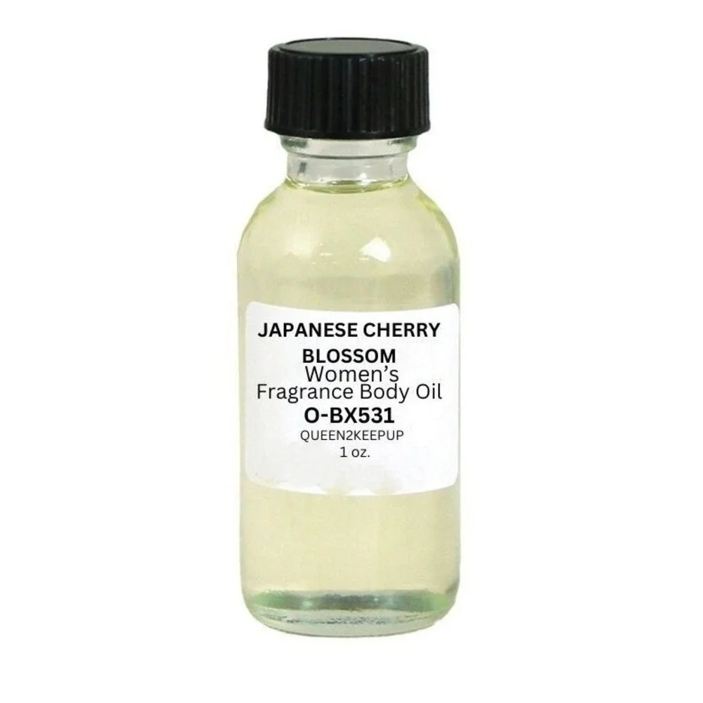 Japanese Cherry Blossom Women's Body Oil Soft Floral and Uplifting Scent 1 oz